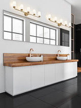 Z-Lite - 7005-5V-MGLD - Five Light Vanity - Montford - Modern Gold