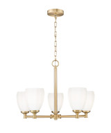 Z-Lite - 7004-5MGLD - Five Light Chandelier - Oren - Modern Gold
