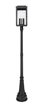 Z-Lite - 5019PHXLR-564P-BK - Five Light Outdoor Post Mount - Hartwell - Sand Black