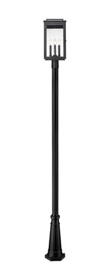 Z-Lite - 5019PHBR-519P-BK - Four Light Outdoor Post Mount - Hartwell - Sand Black