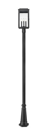 Z-Lite - 5019PHBR-5011P-BK - Four Light Outdoor Post Mount - Hartwell - Sand Black
