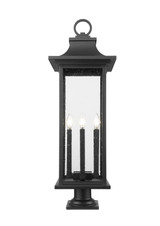 Z-Lite - 5017PHXLR-533PM-BK - Six Light Outdoor Pier Mounted Fixture - Tiberius - Black