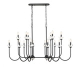 Z-Lite - 352-56L-MB - 16 Light Linear Chandelier - Allistair - Matte Black