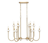 Z-Lite - 352-42L-MGLD - 12 Light Linear Chandelier - Allistair - Modern Gold