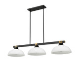 Z-Lite - 1955-3MB-RB-DMO14 - Three Light Billiard - Bronte - Matte Black + Rubbed Brass