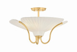 Hudson Valley - AH4619-AGB - Three Light Semi Flush Mount - Gerhard - Aged Brass