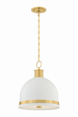 Hudson Valley - 2132-AGB/SWH - Two Light Pendant - Briscoe - Aged Brass