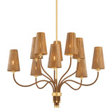 Hudson Valley - 1640-AGB - Ten Light Chandelier - Atwood - Aged Brass