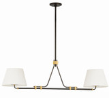 Hudson Valley - 1062-AGB/DB - Two Light Linear Pendant - Crown Heights - Aged Brass