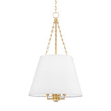 Hudson Valley - 6422-AGB - Eight Light Pendant - Burdett - Aged Brass