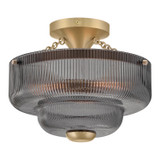 Hinkley - 48571LCB-SM - LED Semi-Flush Mount - Adella - Lacquered Brass