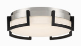 George Kovacs - P953-2-691-L - LED Flush Mount - Bexel Set - Coal With Brushed Nickel
