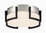 George Kovacs - P953-1-691-L - LED Flush Mount - Bezel Set - Coal With Brushed Nickel