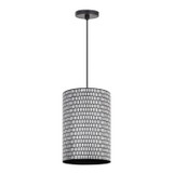 Maxim - 29123BKWT - One Light Pendant - Shaka - Black / White