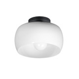 Maxim - 26149WTBK - One Light Flush Mount - Glazed - White / Black