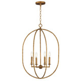 Maxim - 21843EG - Four Light Pendant - Martel - Etruscan Gold