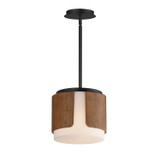 Maxim - 21714SWWNBK - Two Light Semi Flush Mount - Pendant - Draughtsman - Walnut / Black