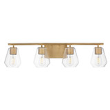 Maxim - 21334CLNAB - Four Light Bath Vanity - Geode - Natural Aged Brass