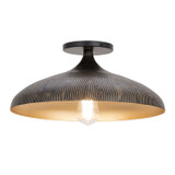 Maxim - 10910BKGLD - One Light Flush Mount - Fleur - Black / Gold