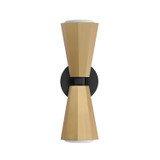 Maxim - 10810SWBKAB - Two Light Wall Sconce - Rizzo - Black / Antique Brass