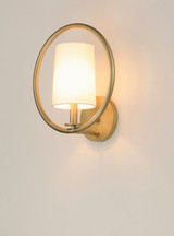 Maxim - 25291OFNAB - One Light Semi-Flush Mount - Meridian - Natural Aged Brass