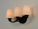 Maxim - 11833SWBK - Three Light Bath Vanity - Shelter - Black