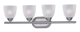 Maxim - 11314FTSN - Four Light Bath Vanity - Axis - Satin Nickel