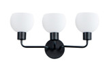 Maxim - 11273SWBK - Three Light Bath Vanity - Coraline - Black