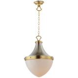Maxim - 10386WTSNSBR - One Light Pendant - Conrad - Satin Nickel / Satin Brass