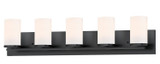 Maxim - 10285SWBK - Five Light Bath Vanity - Lateral - Black