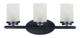 Maxim - 10213FTBK - Three Light Bath Vanity - Corona - Black