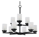 Maxim - 10206FTBK - Nine Light Chandelier - Corona - Black