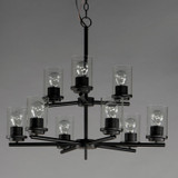 Maxim - 10206CLBK - Nine Light Chandelier - Corona - Black