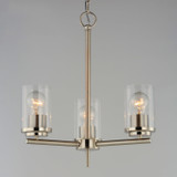 Maxim - 10203CLSN - Three Light Chandelier - Corona - Satin Nickel