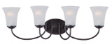 Maxim - 10054FTOI - Four Light Bath Vanity - Logan - Oil Rubbed Bronze