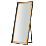 ET2 - E42046-GLBK - LED Mirror - Floating - Gold Leaf / Black