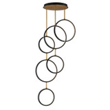 ET2 - E24325-BKGLD - LED Pendant - Hoopla - Black / Gold