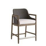 Arteriors - FSS18 - Outdoor Counter Stool - Chilton - Pearl/Dark Gray Wash