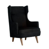 Arteriors - FRU16 - Chair - Budell - Noir Nubuck/Dark Walnut