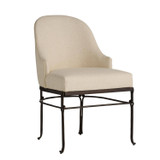 Arteriors - FRI42 - Dining Chair - Carrick - Oxford White/Blackened Iron