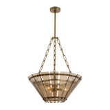 Arteriors - DSI16 - Three Light Chandelier - Decora - Smoke/Antique Brass