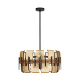 Arteriors - DSI15 - Six Light Chandelier - Lumora - Smoke/Blackened Iron