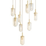 Arteriors - DSC15 - Nine Light Chandelier - Javier - Champagne/Antique Brass