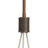 Arteriors - DSC14 - Three Light Chandelier - Trinity - Frost Ombre/Heritage Brass