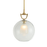 Arteriors - DPI15 - One Light Pendant - Estribo - Clear/Antique Brass