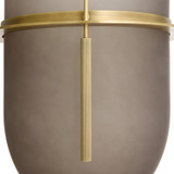 Arteriors - DPC37 - One Light Pendant - Kathleen - Frosted Smoke/Antique Brass