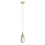 Arteriors - DPC34 - One Light Pendant - Giselle - Smoke Luster/Antique Brass