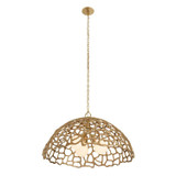 Arteriors - DMI35 - Three Light Pendant - Lotus - Antique Brass/Antique Brass