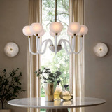 Arteriors - DMC37 - Eight Light Chandelier - Tebaldi - Clear Etched/Antique Brass