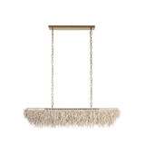 Arteriors - DLS17 - Six Light Linear Chandelier - Cabo - Ivory/Antique Brass